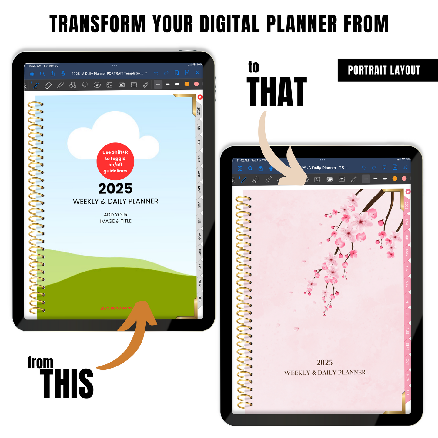 2025 Digital Planner Template - PLR