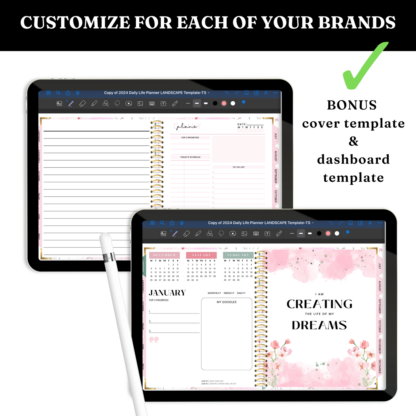 2024 Digital Planner Template - PLR