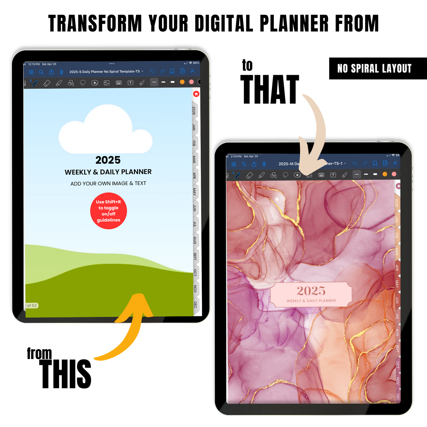 2025 Digital Planner Template - PLR