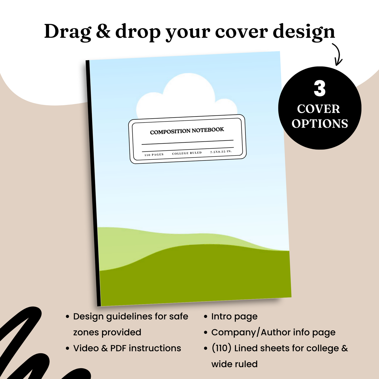 Composition Notebook Template - KDP