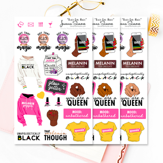 Black Girl Magic Planner Stickers