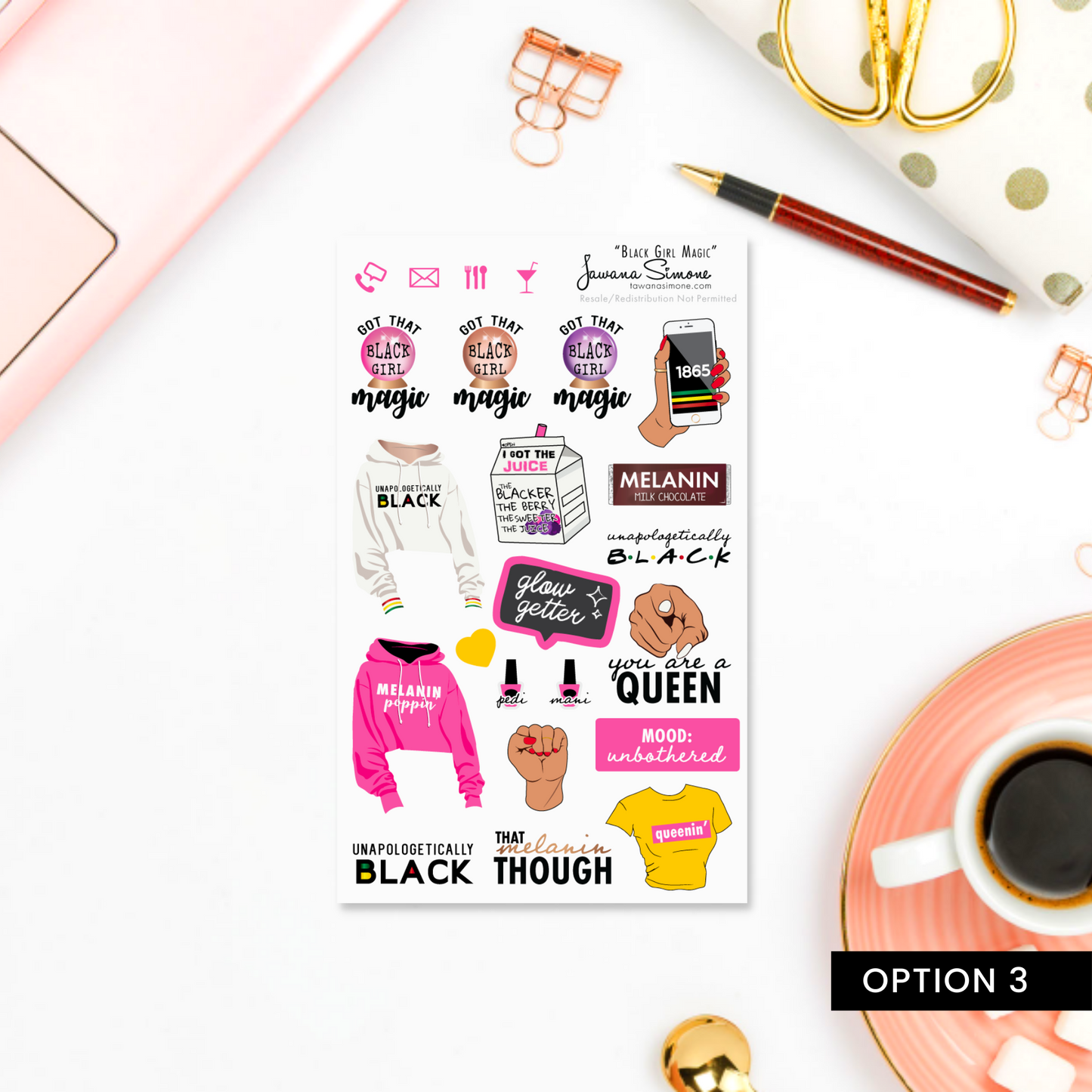 Black Girl Magic Planner Stickers