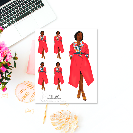 Hilary - Diva Doll ONLY Stickers