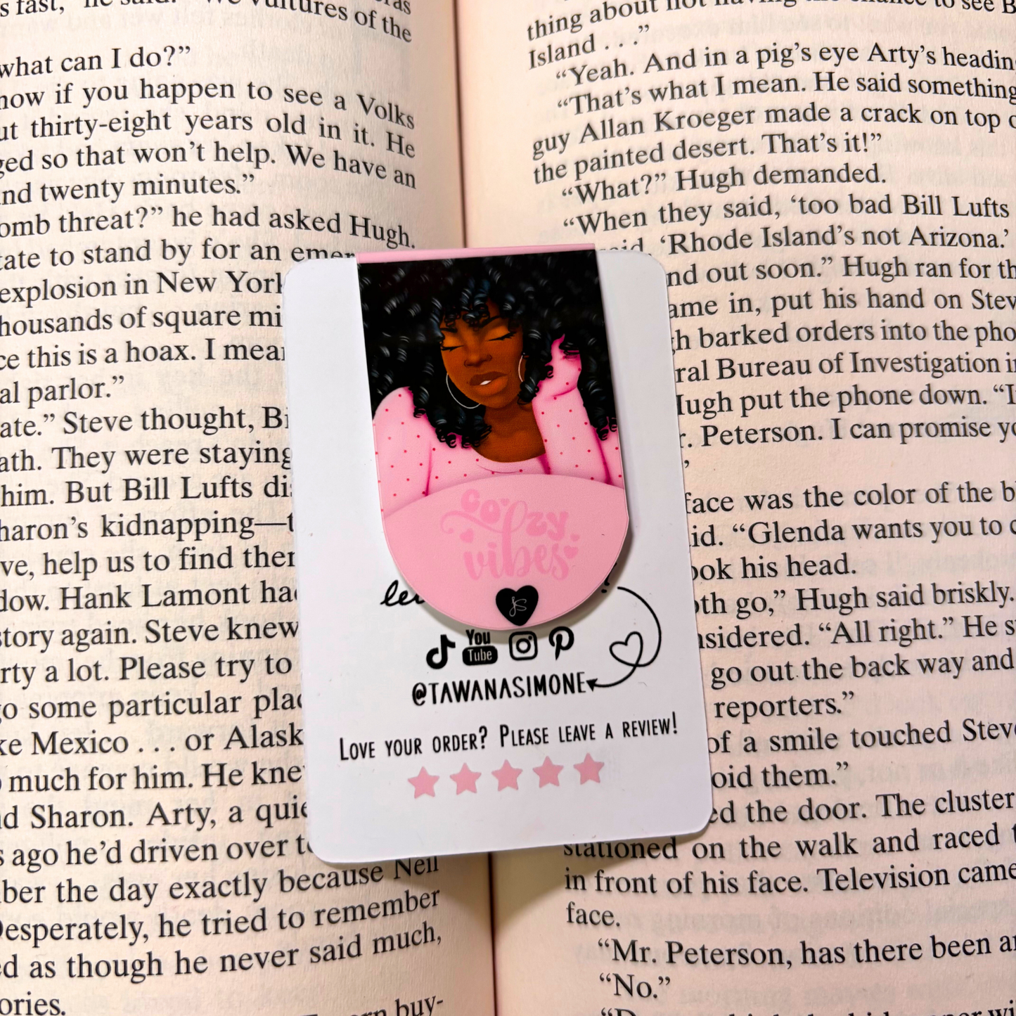 Comfy & Cozy II Magnetic Bookmark