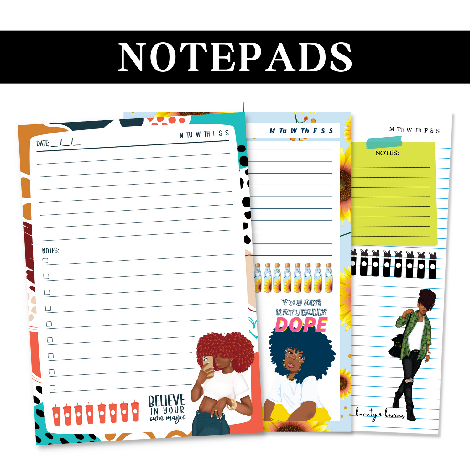 Cute Stationery Notepads for Black Women Who Love to Plan and Organize