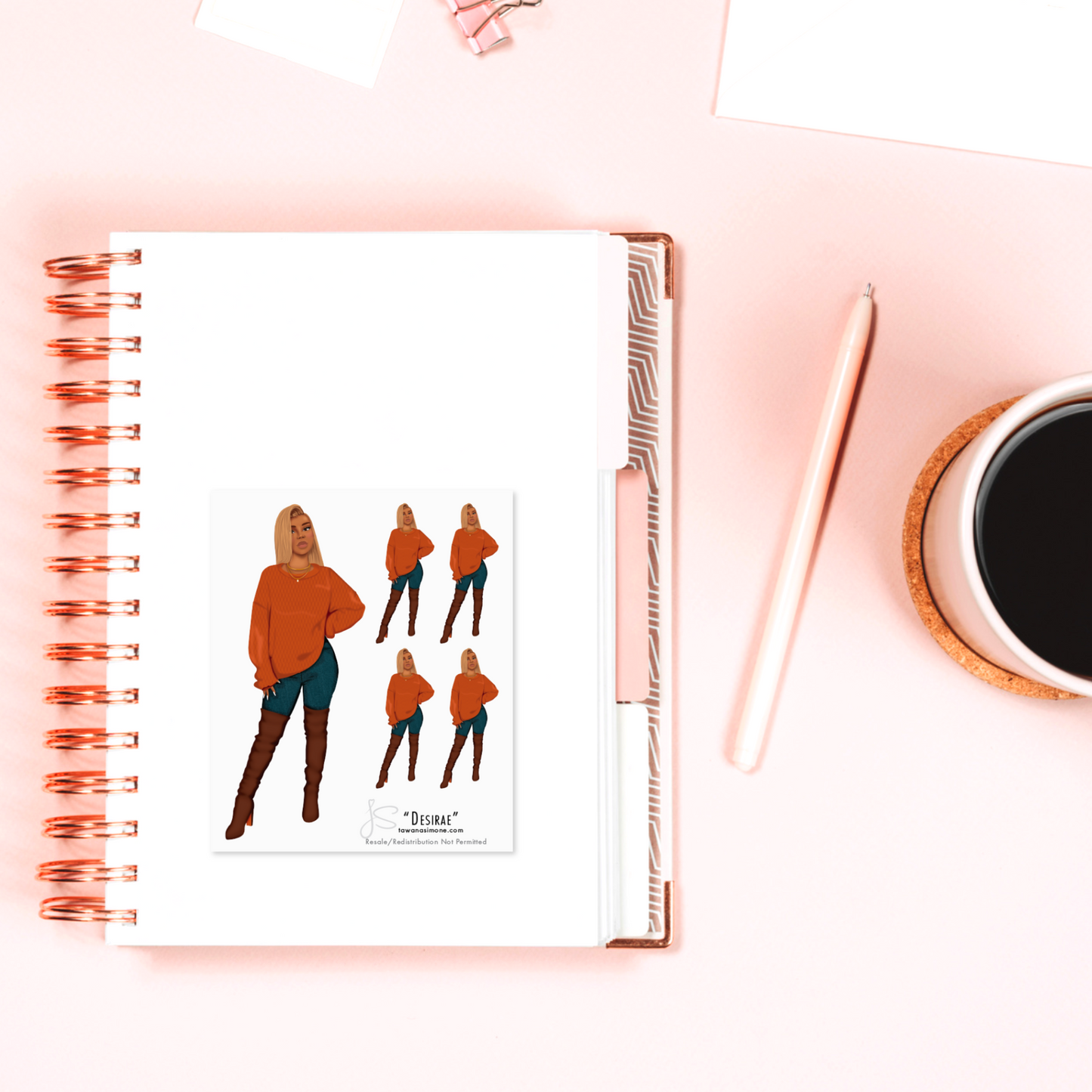 Desirae - Diva Doll ONLY Stickers