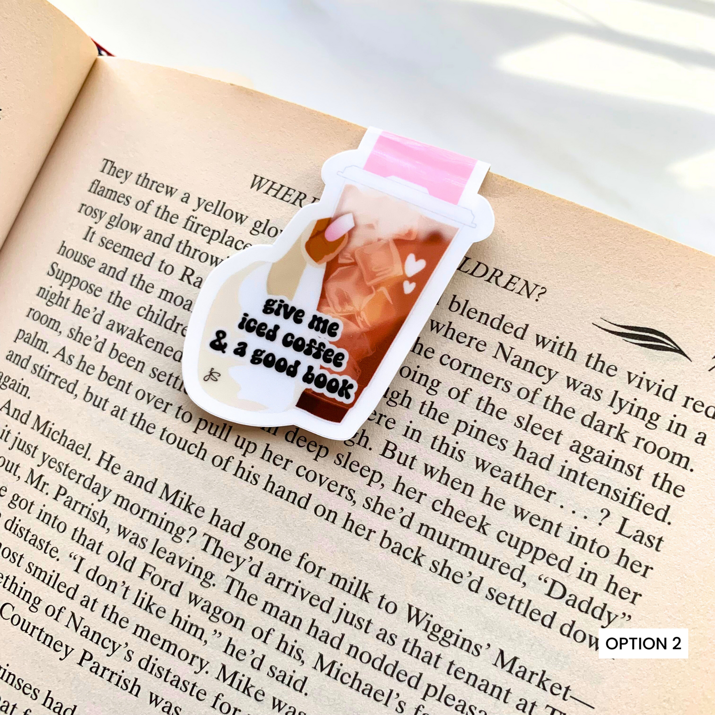 Iced Coffee & A Book Magnetic Bookmark