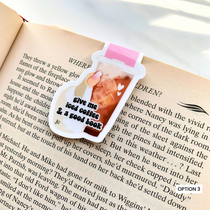 Iced Coffee & A Book Magnetic Bookmark