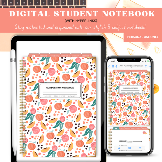Just Peachy Digital Student Notebook