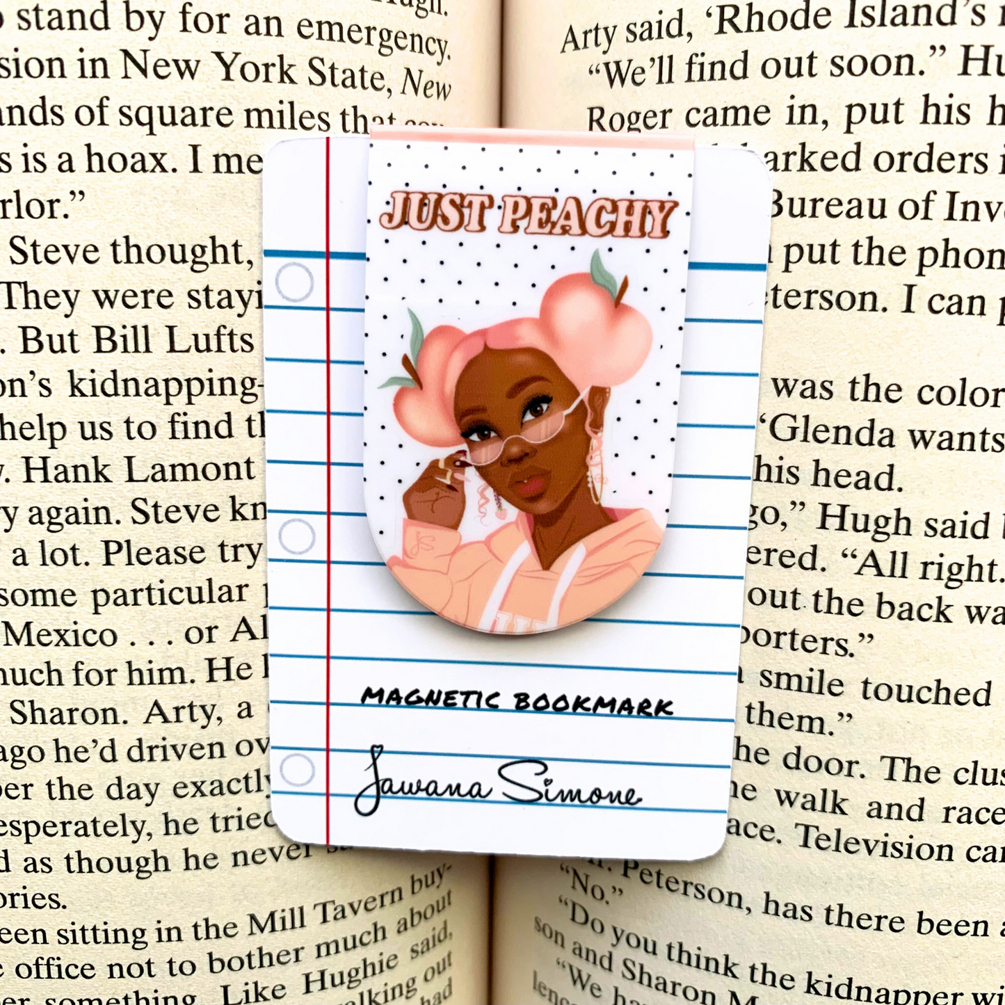 Just Peachy Magnetic Bookmark