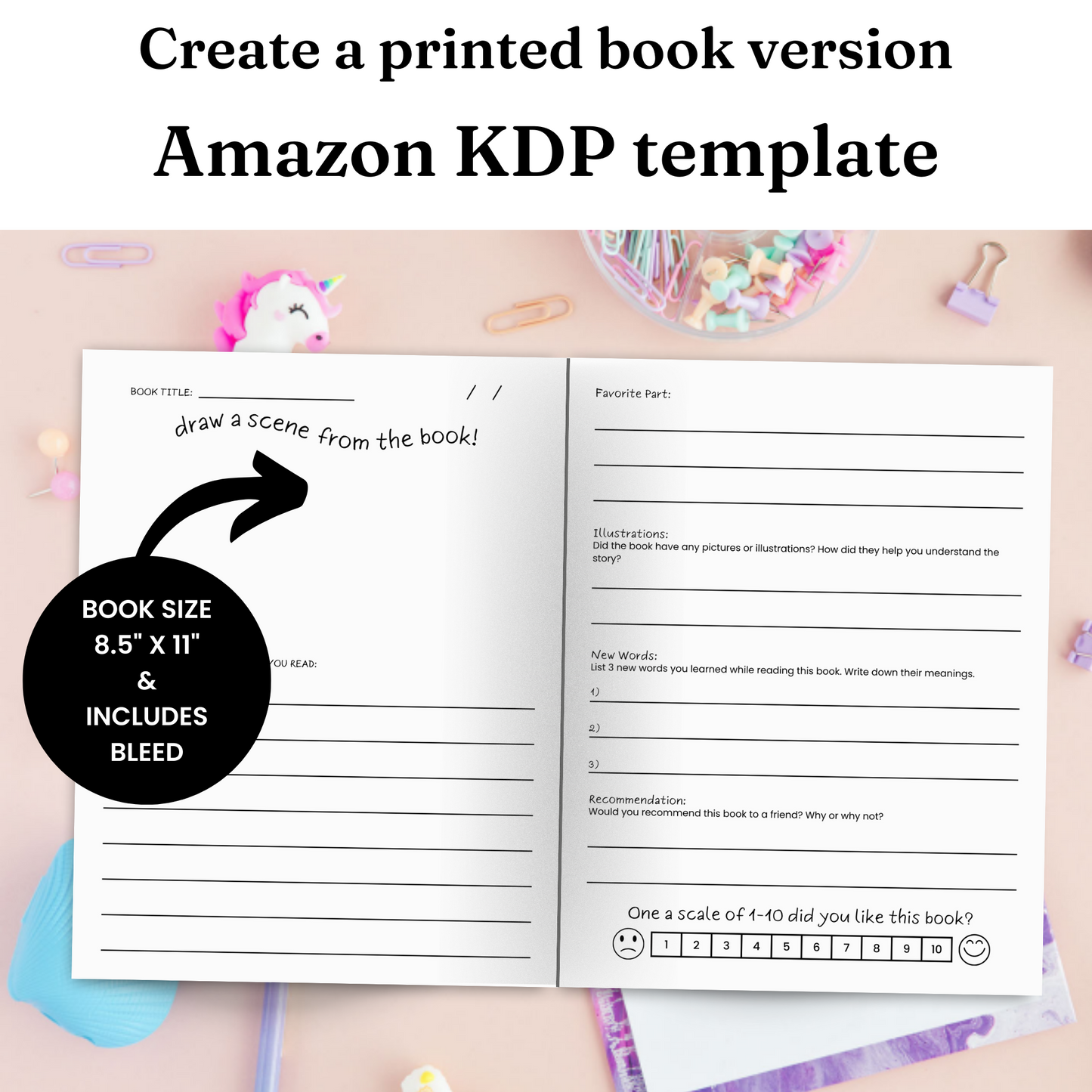 Kids' Reading Log Template - PLR