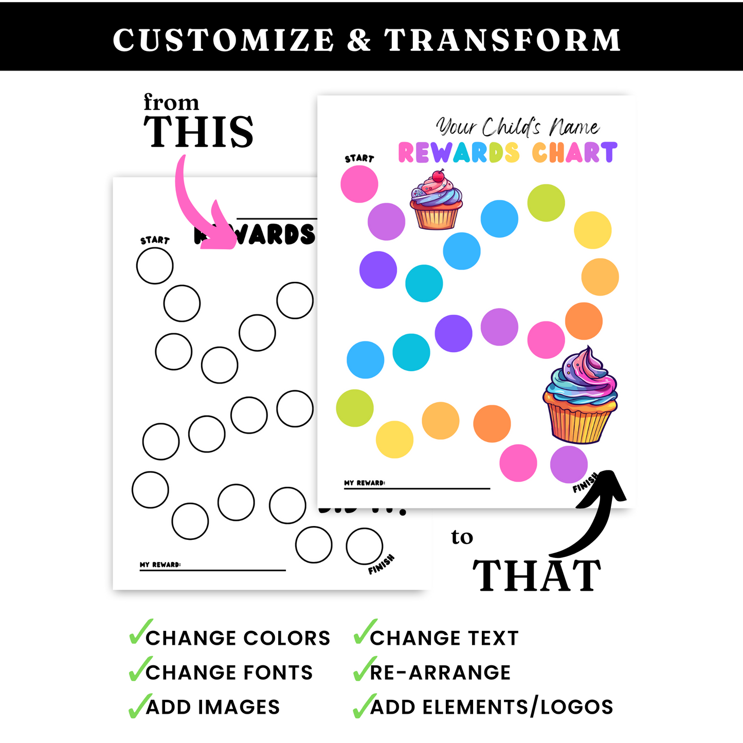 Kids' Rewards Chart & Money Template - PLR
