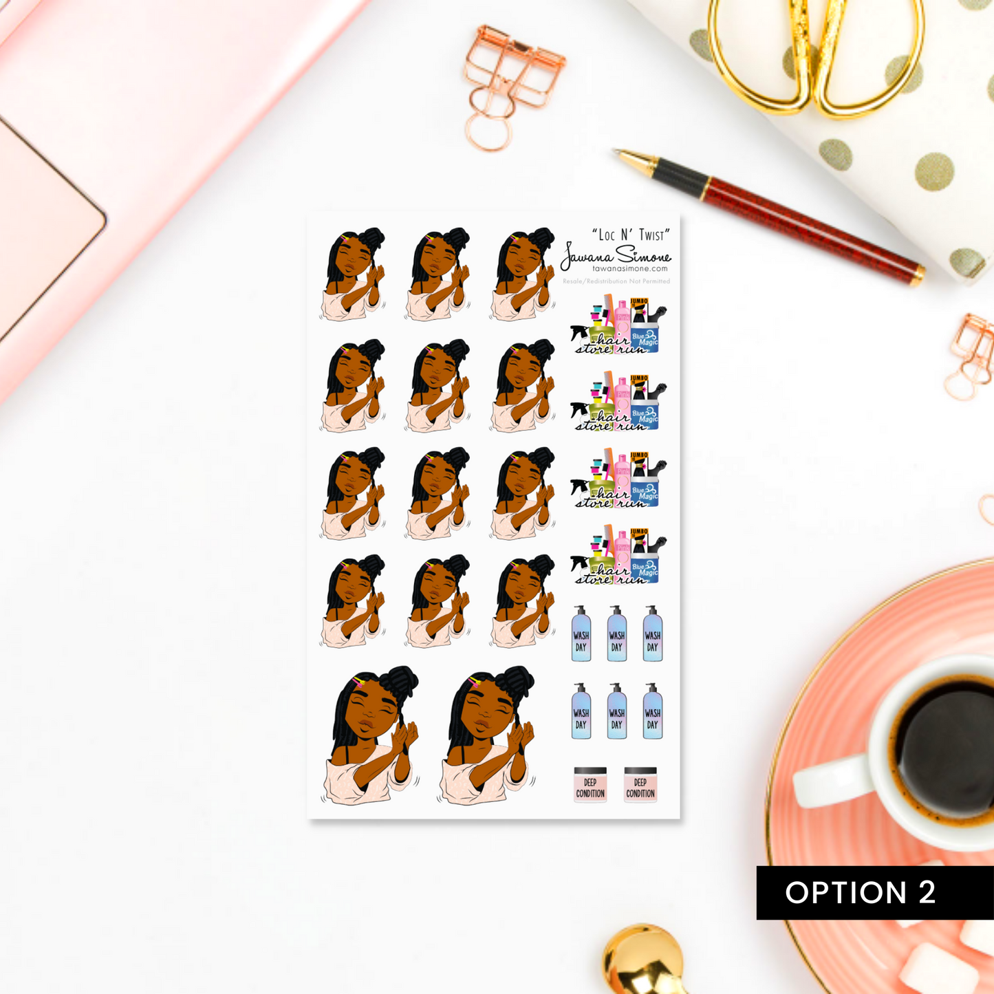 Loc N' Twist Planner Stickers