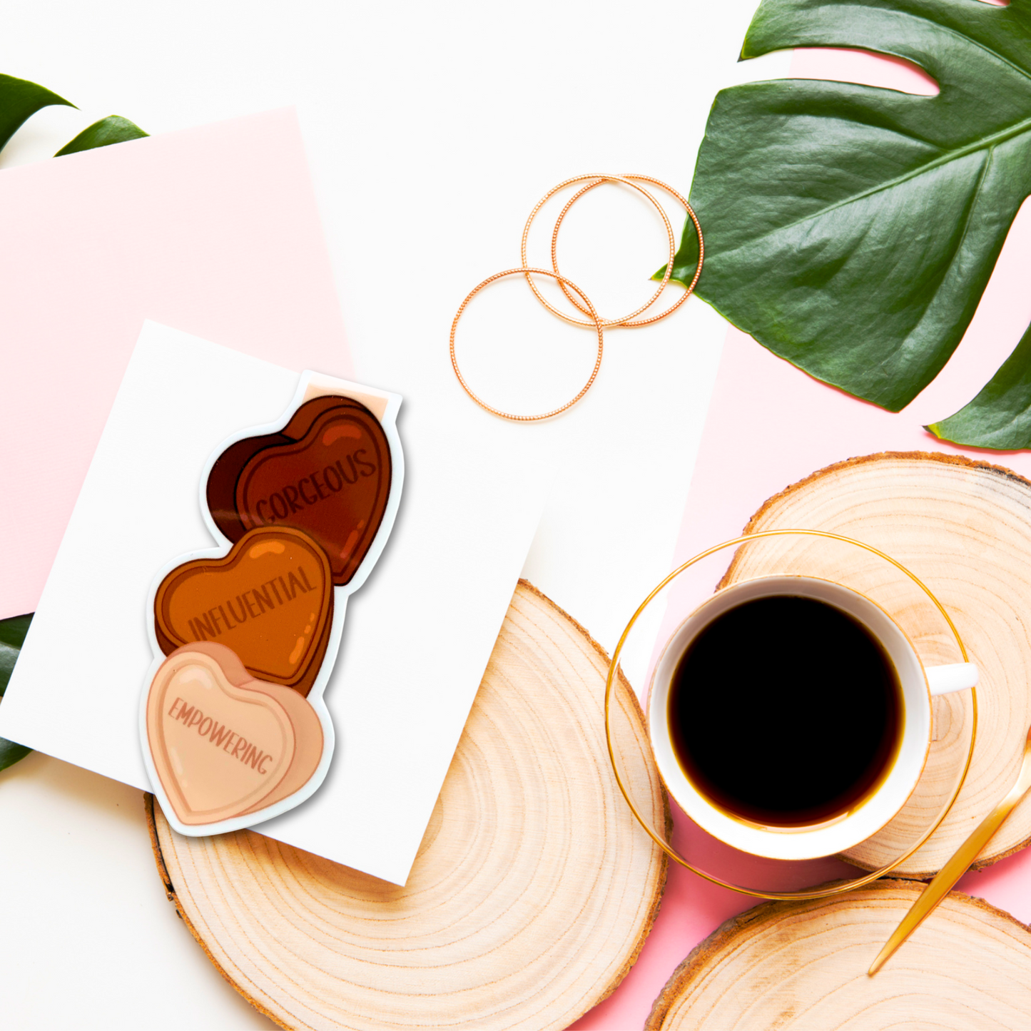 Melanated Hearts Magnetic Bookmark