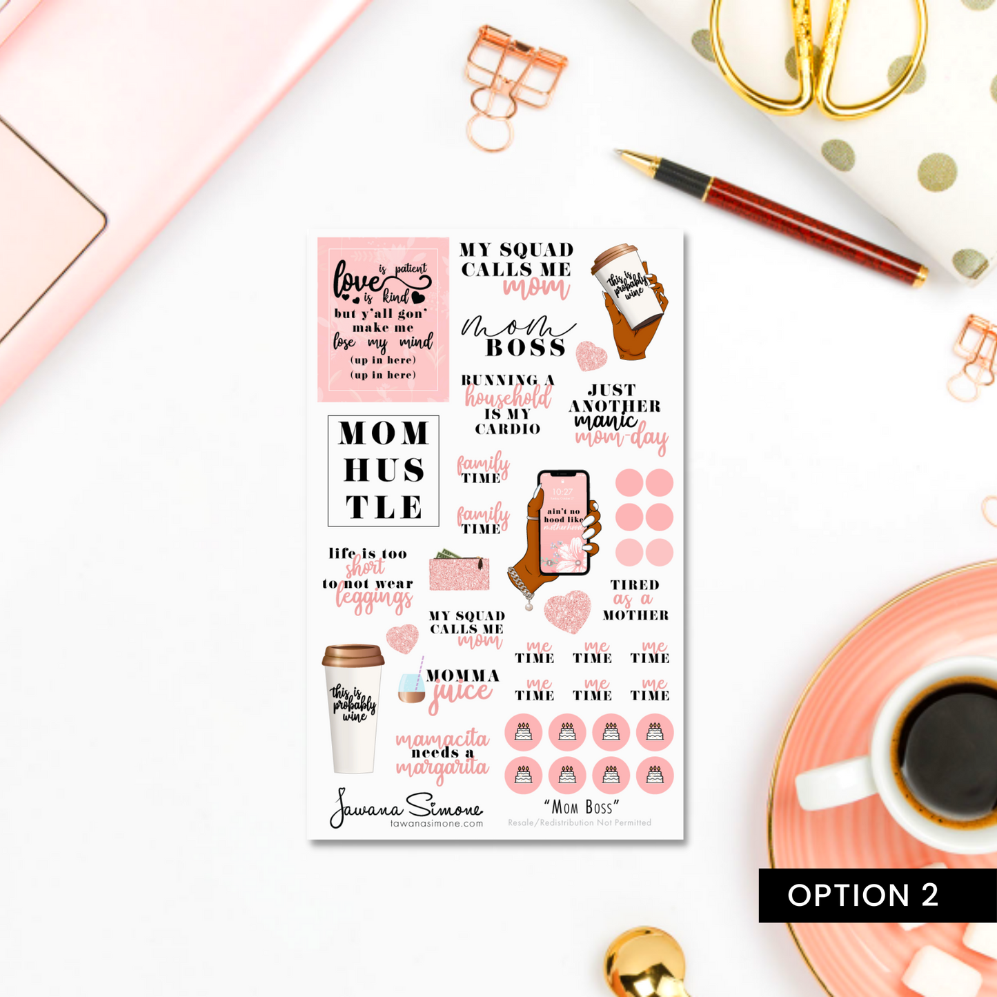 Mom Boss Planner Stickers