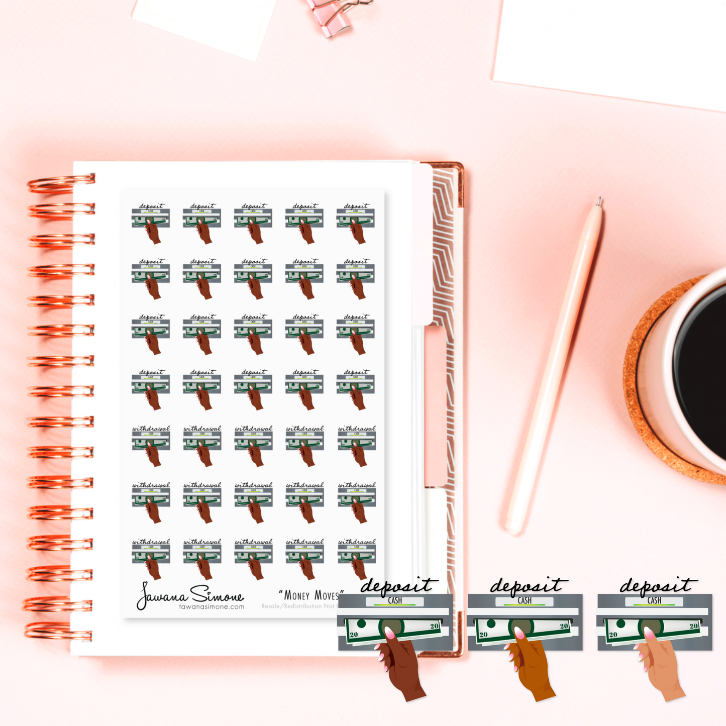 Money Moves Planner Stickers