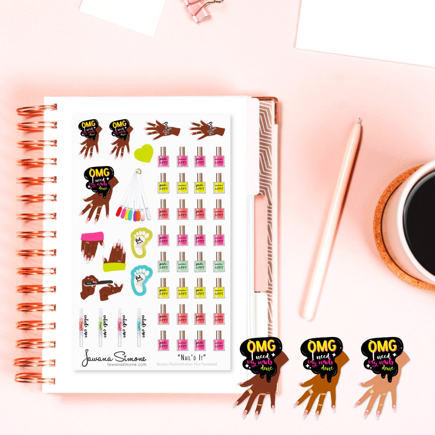 Nail'd It Planner Stickers