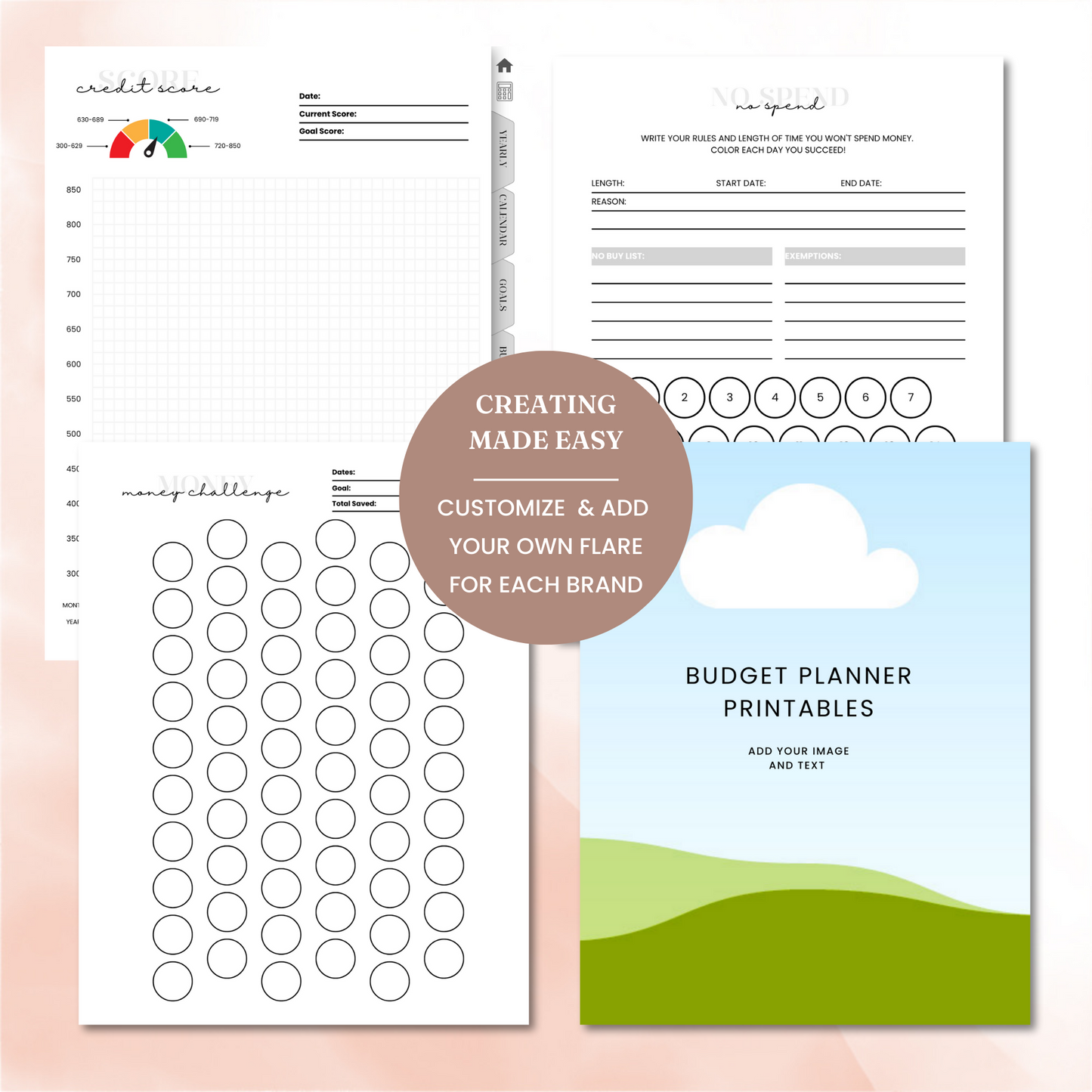 Printable Budget Planner Template - PLR