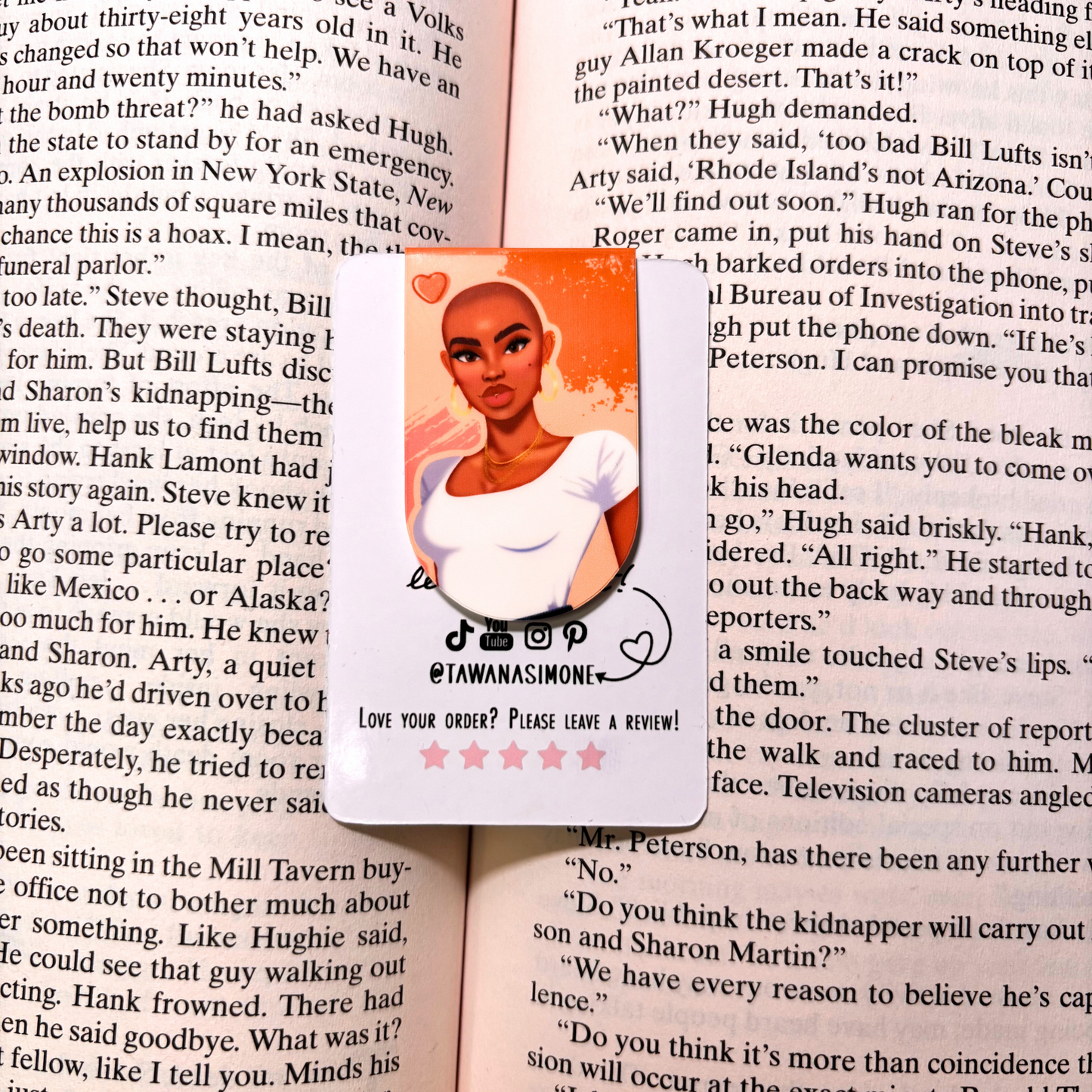 Priscilla Magnetic Bookmark