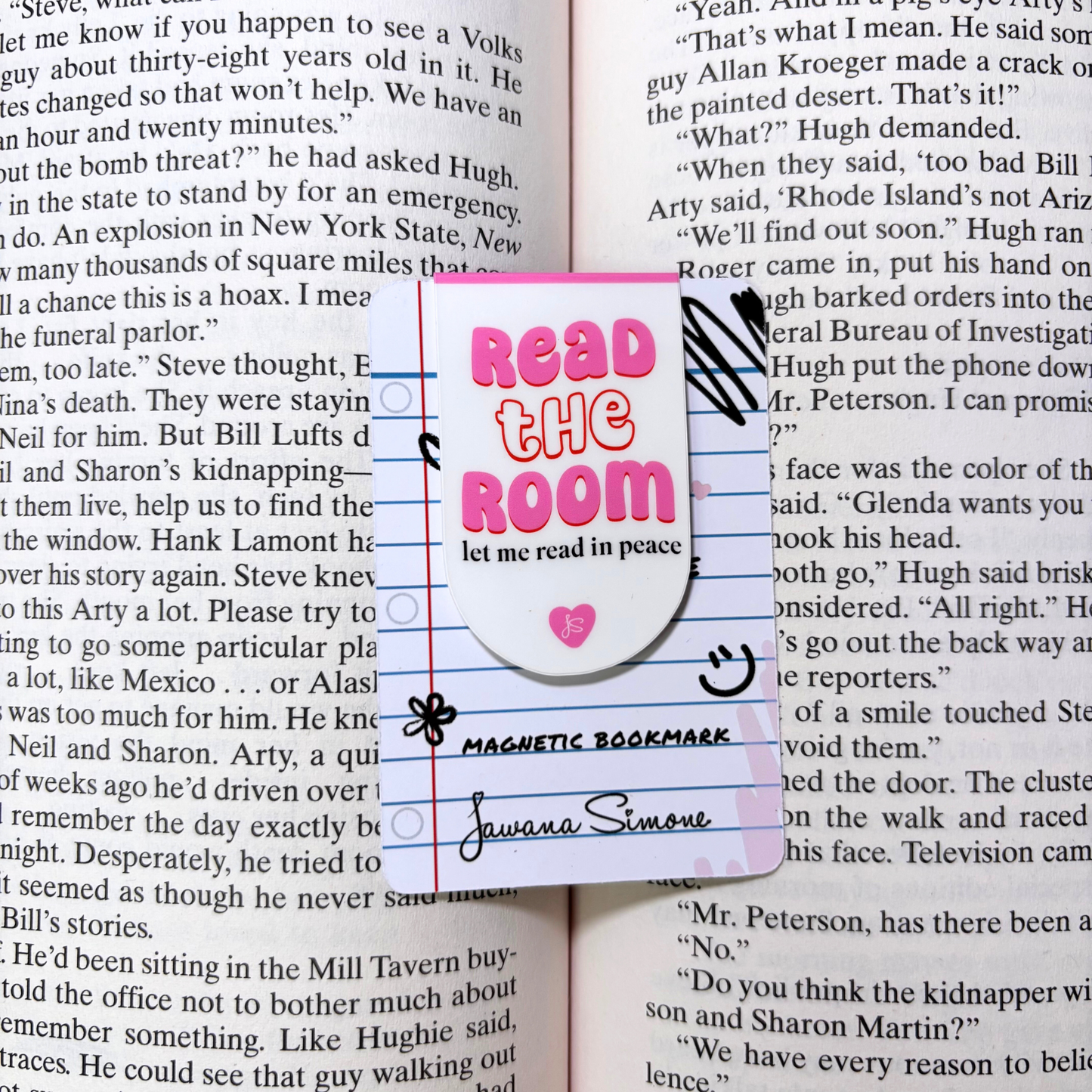 Read the Room Magnetic Bookmark
