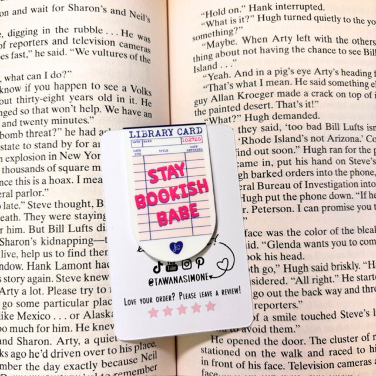 Stay Bookish Babe Magnetic Bookmark