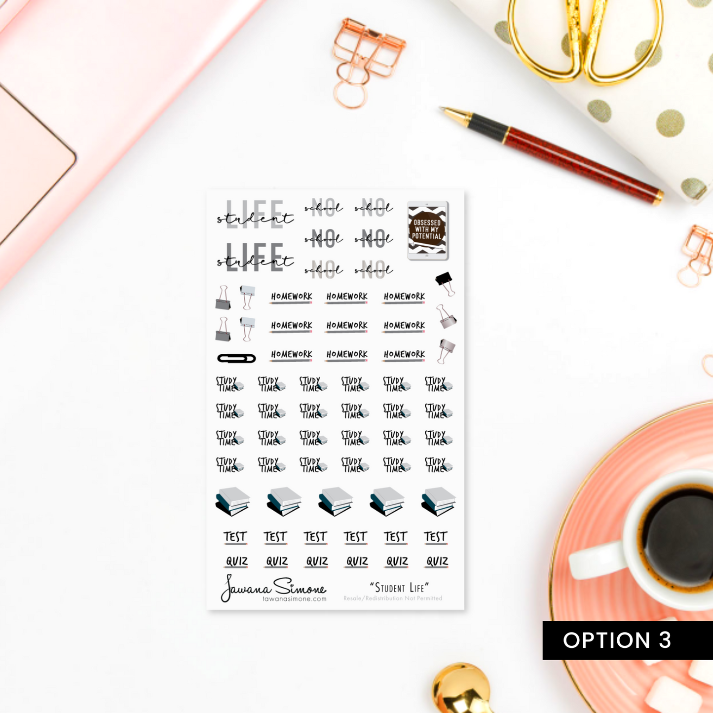 Student Life Planner Stickers