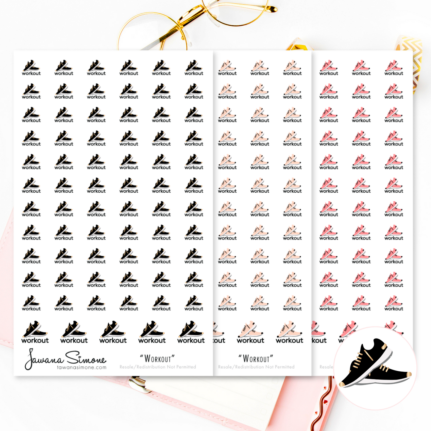 Workout Planner Stickers