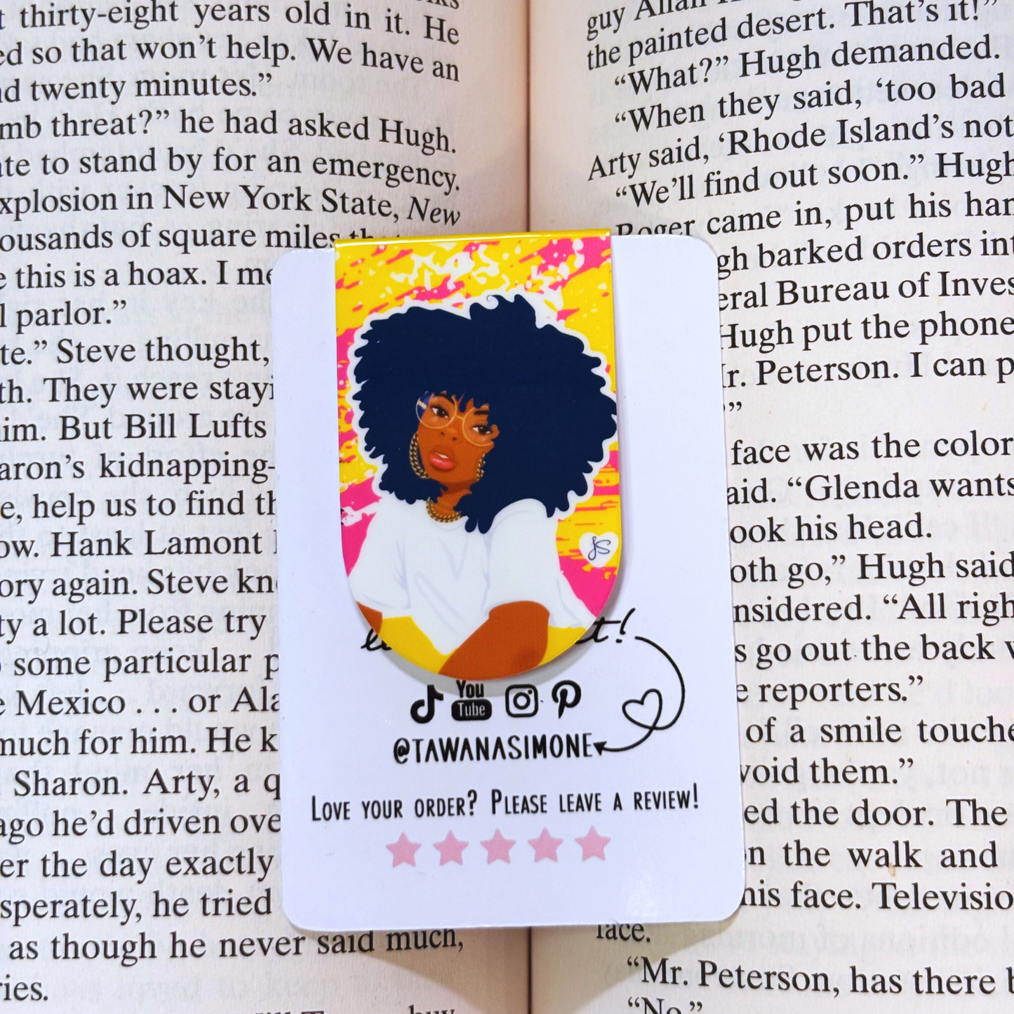 Sunflower II Magnetic Bookmark