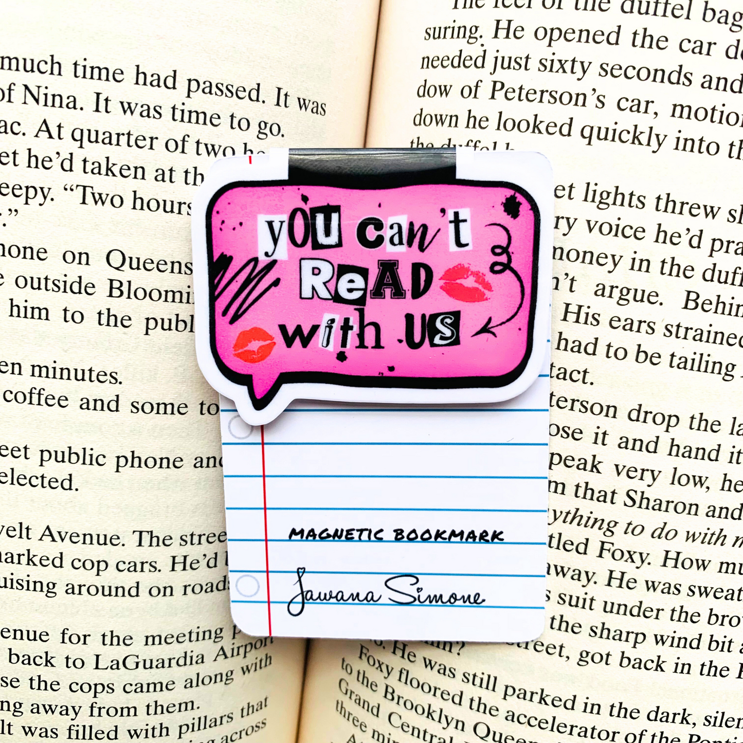 You Can't Read With Us Magnetic Bookmark