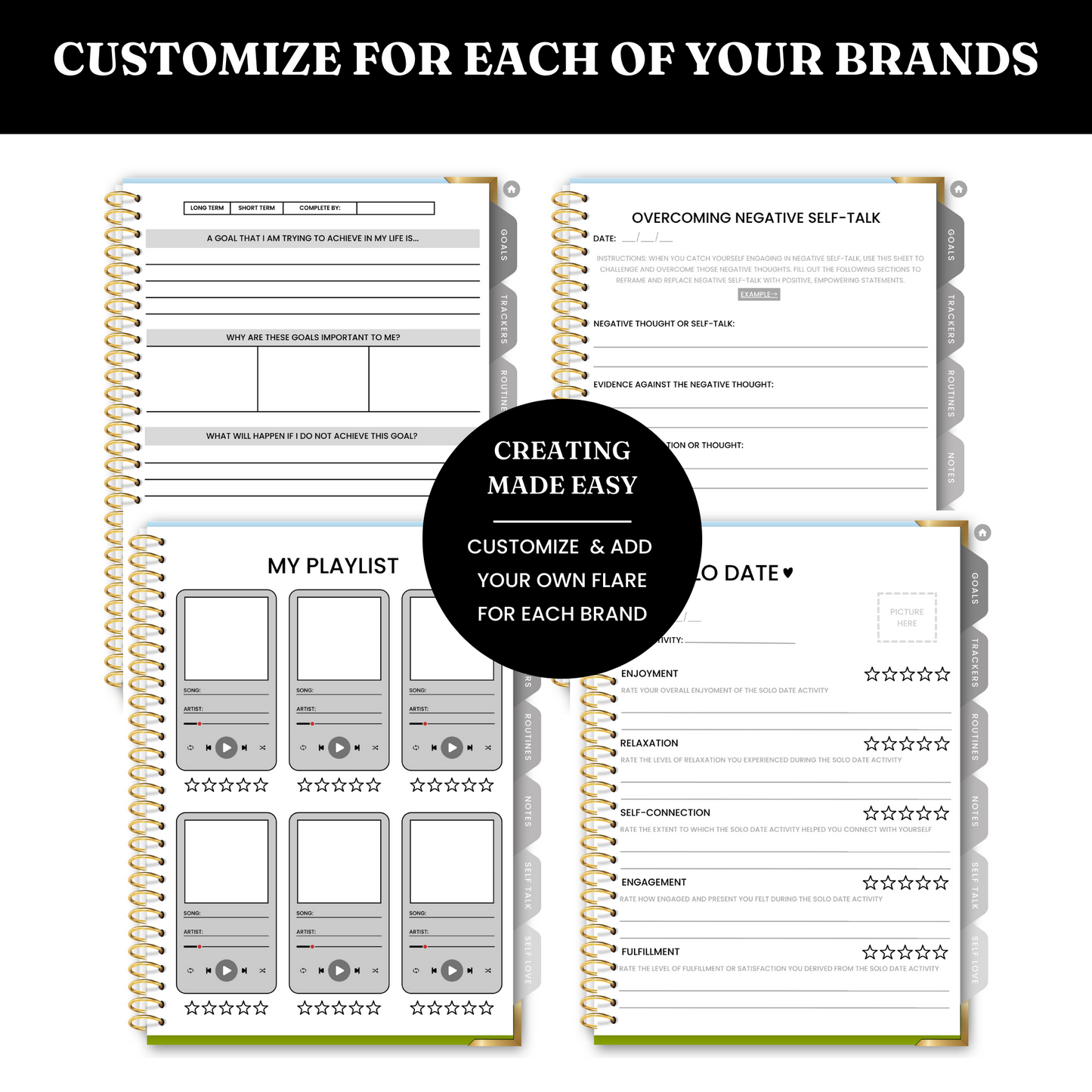 Digital Mental Health Planner Template - PLR