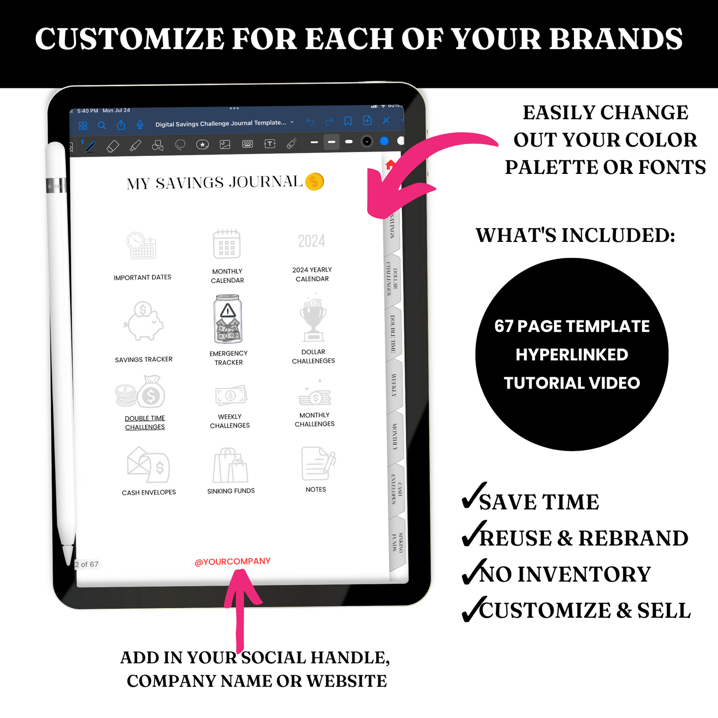 Digital Budget BUNDLE Template - PLR