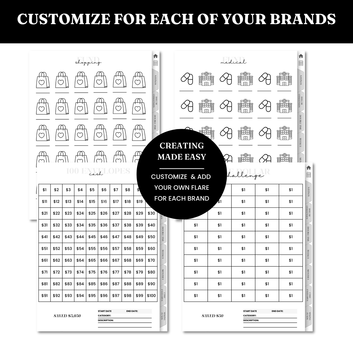Digital Savings Journal Template - PLR