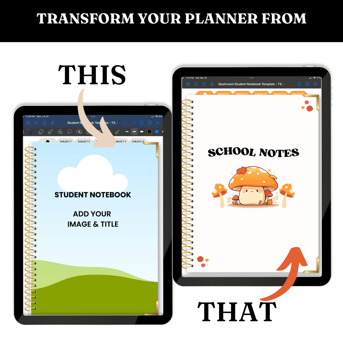Digital Student Notebook Template - PLR