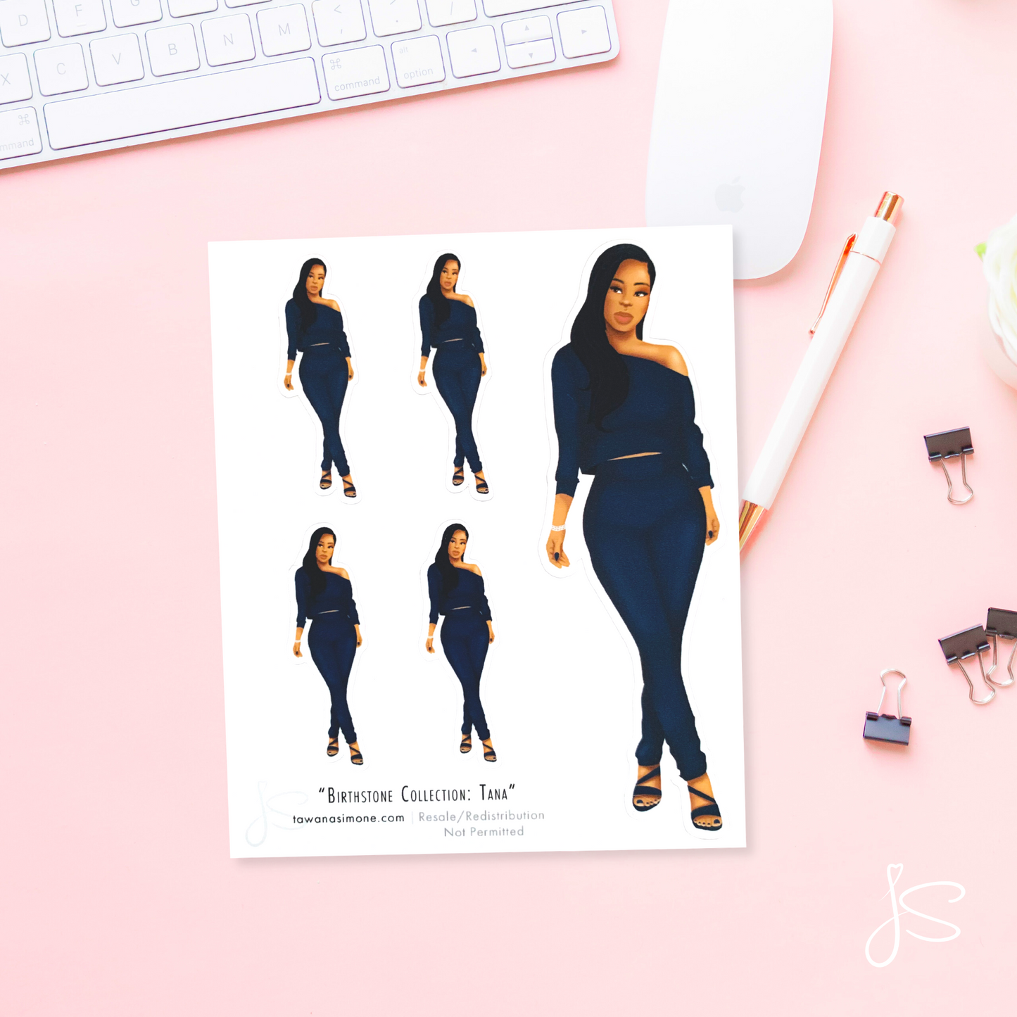 Tana - December Birthstone Diva Doll ONLY Stickers