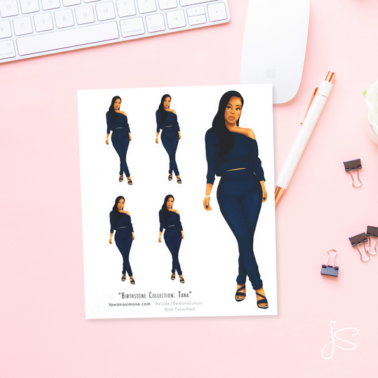 Tana - December Birthstone Diva Doll ONLY Stickers