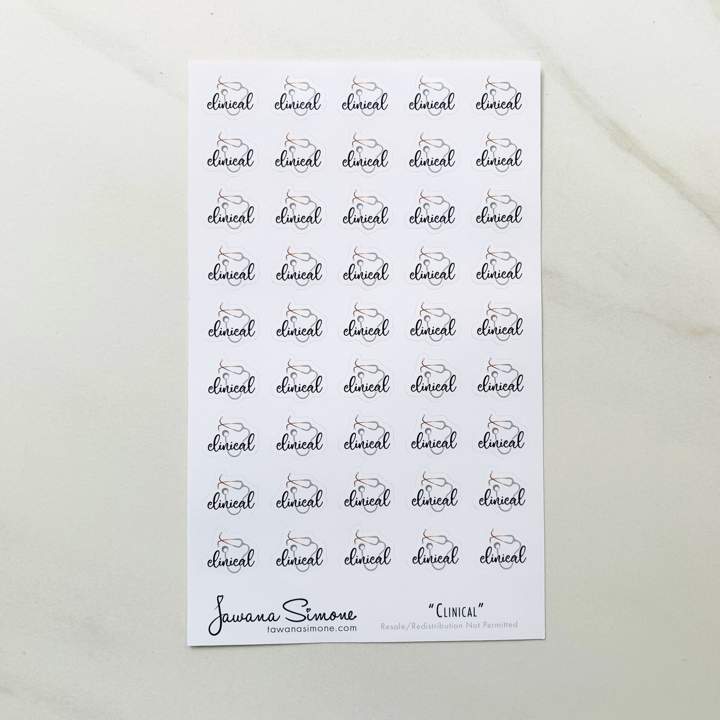 Clinicals Planner Stickers