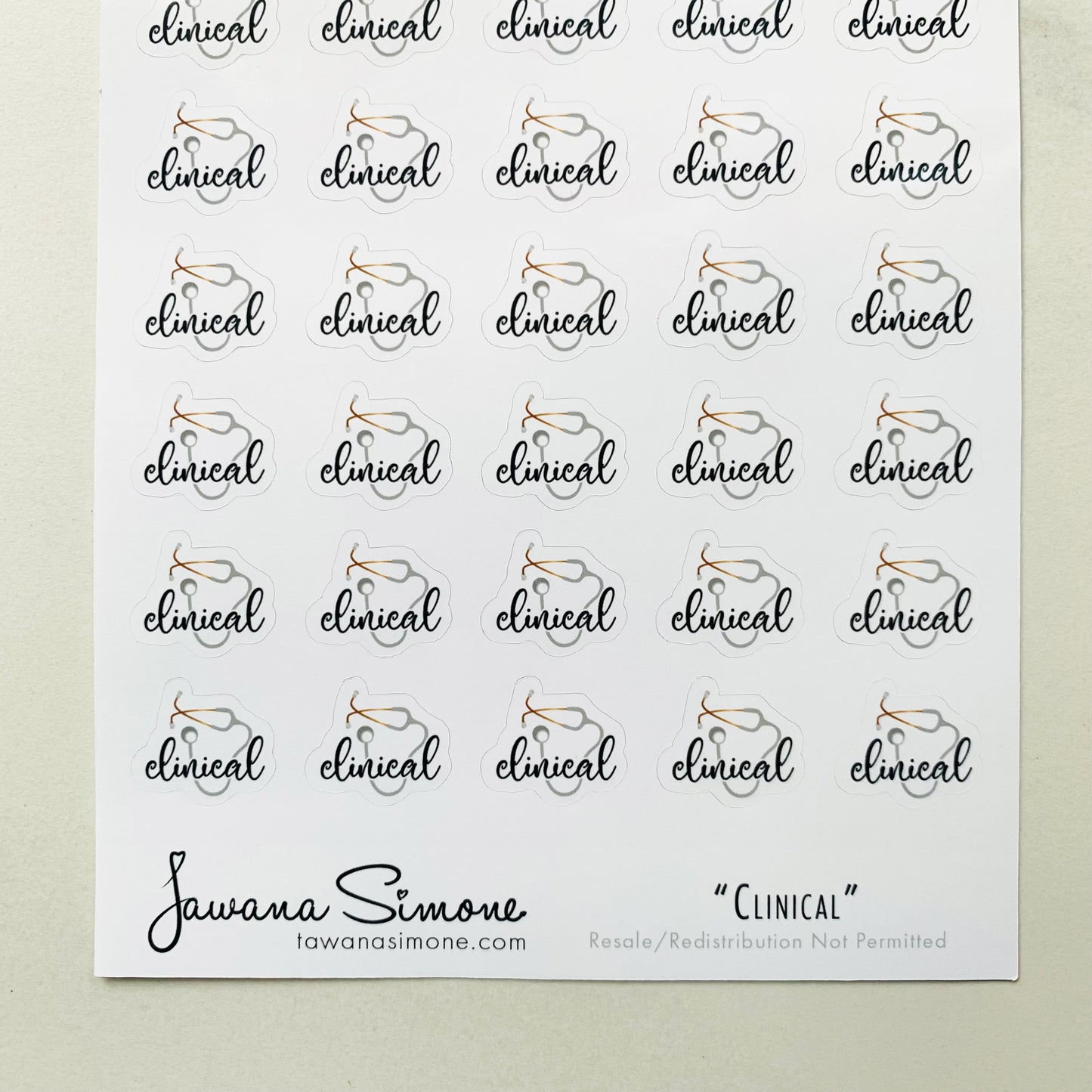 Clinicals Planner Stickers