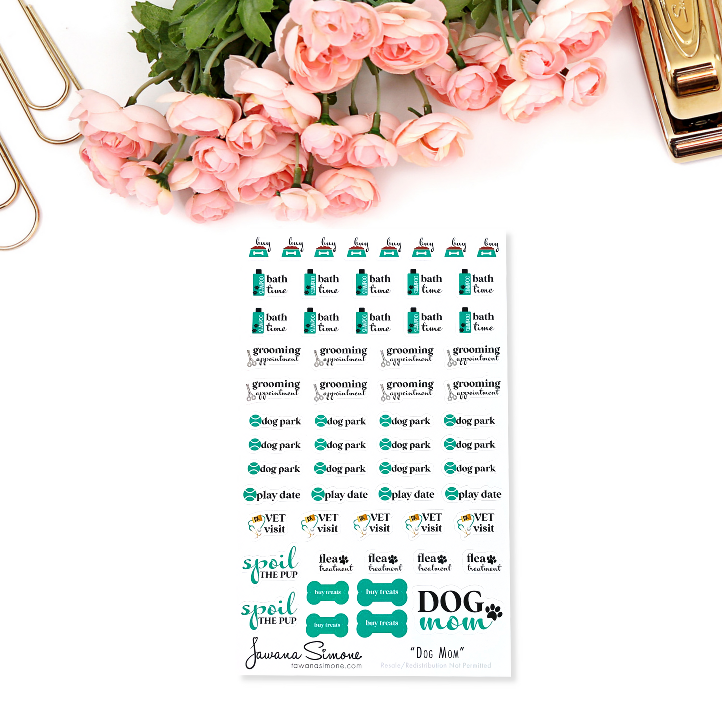 Dog Mom Planner Stickers