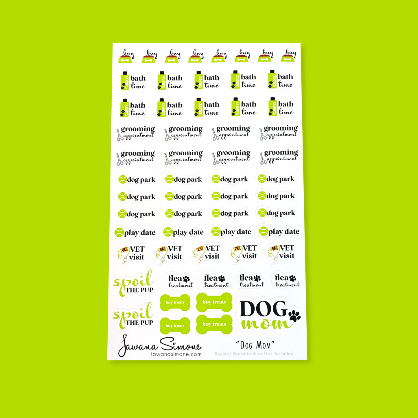 Dog Mom Planner Stickers