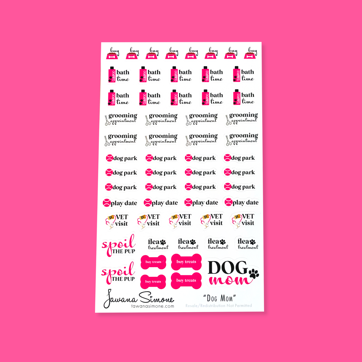 Dog Mom Planner Stickers