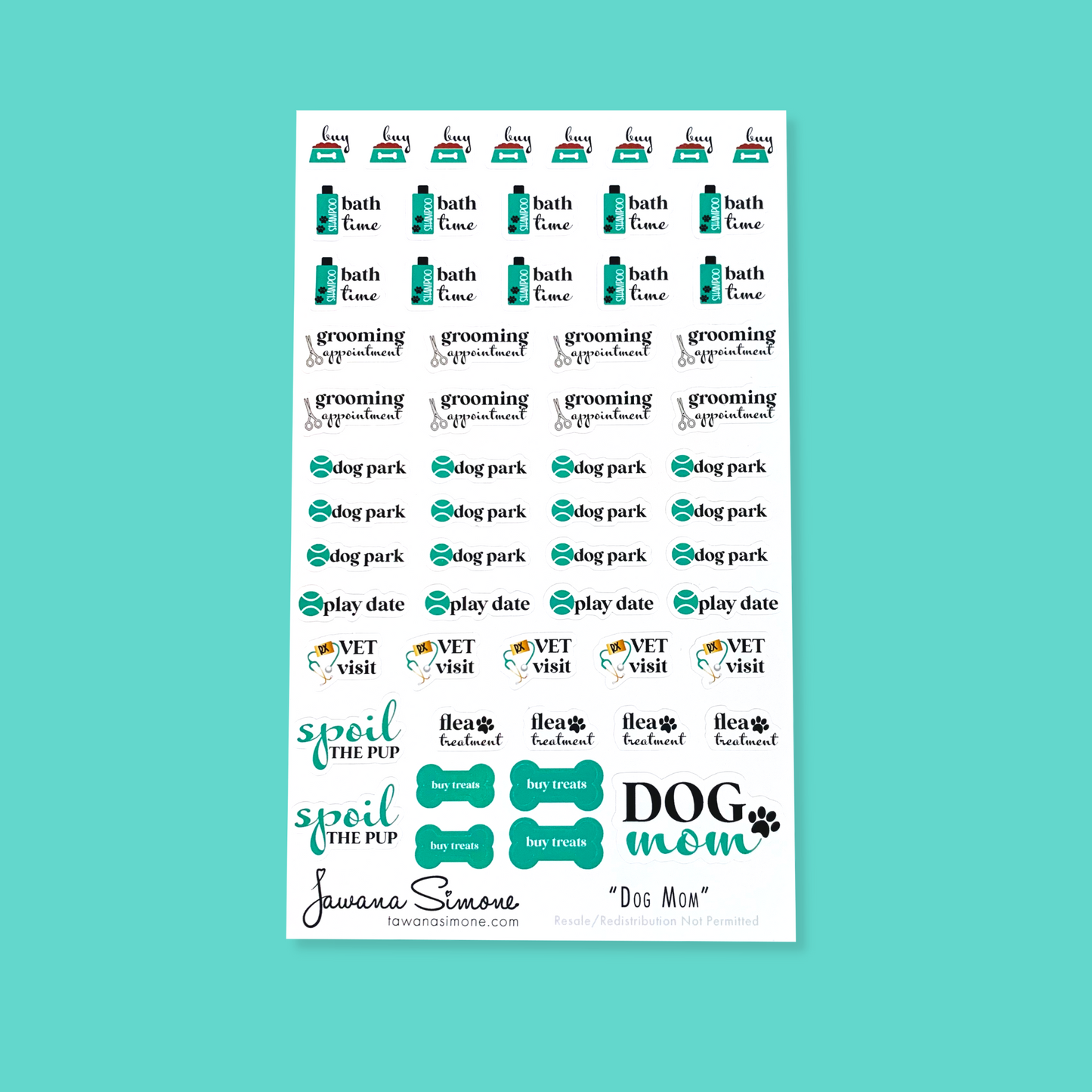 Dog Mom Planner Stickers