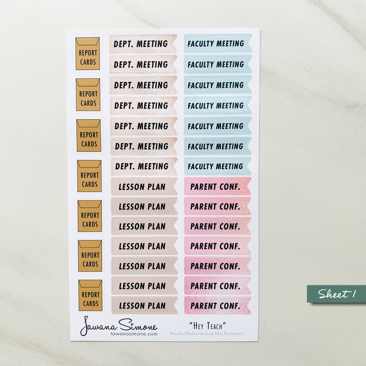 Hey Teach Planner Stickers
