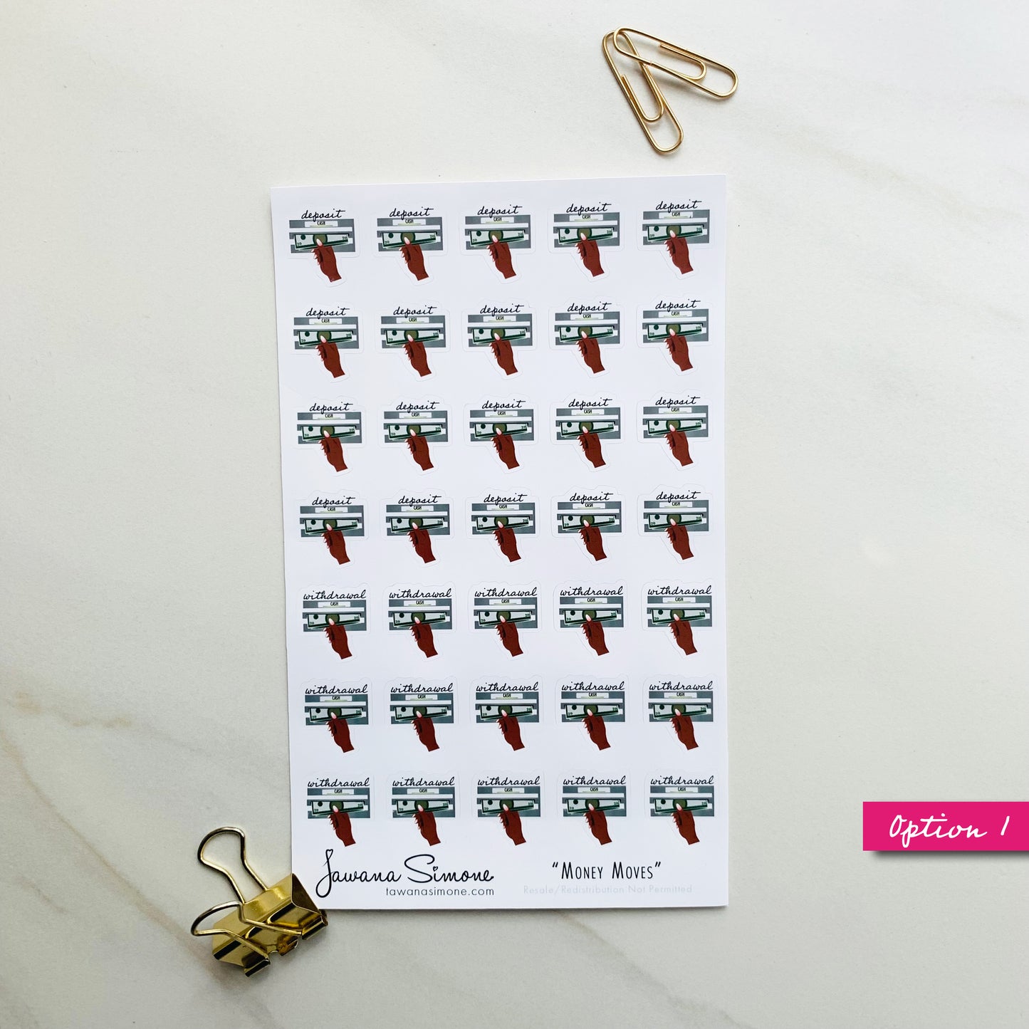 Money Moves Planner Stickers