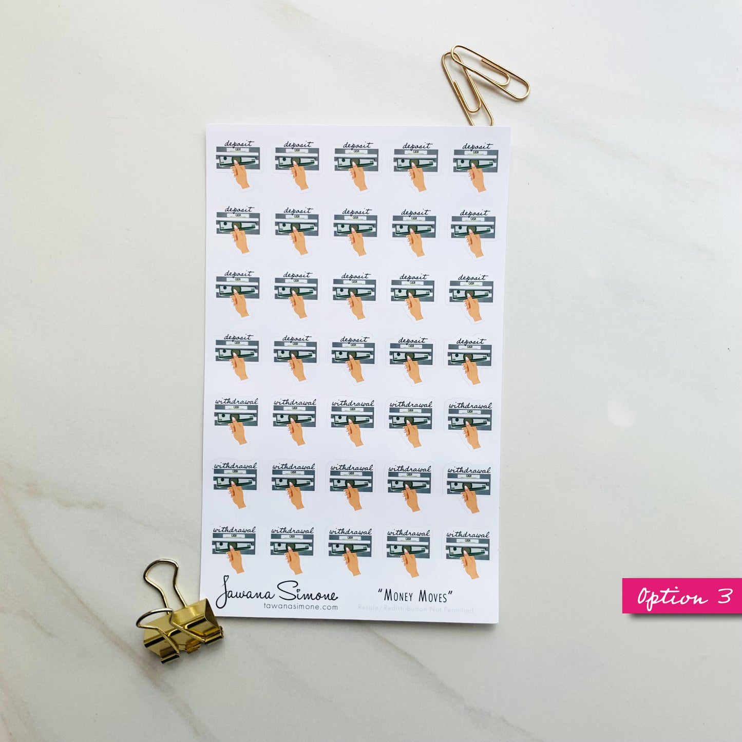 Money Moves Planner Stickers