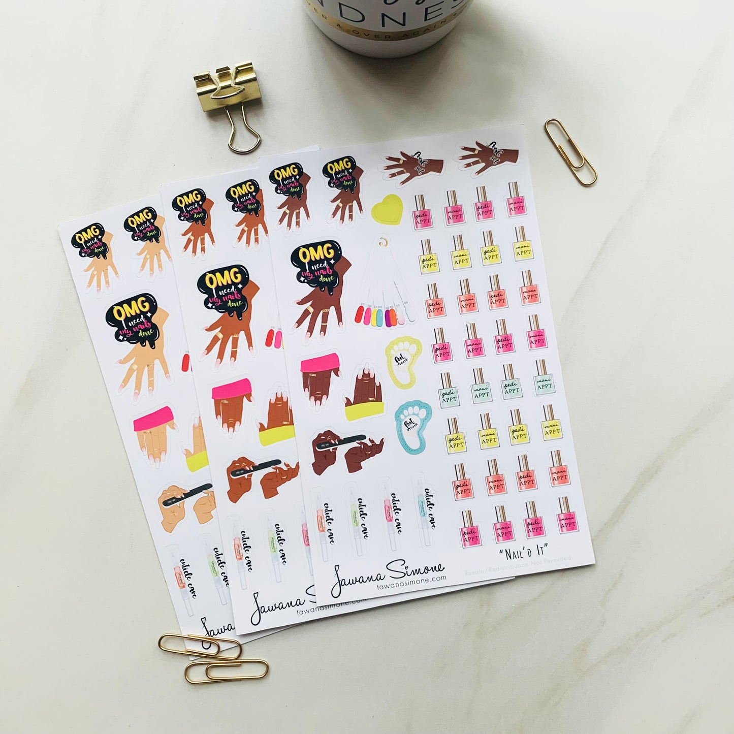 Nail'd It Planner Stickers