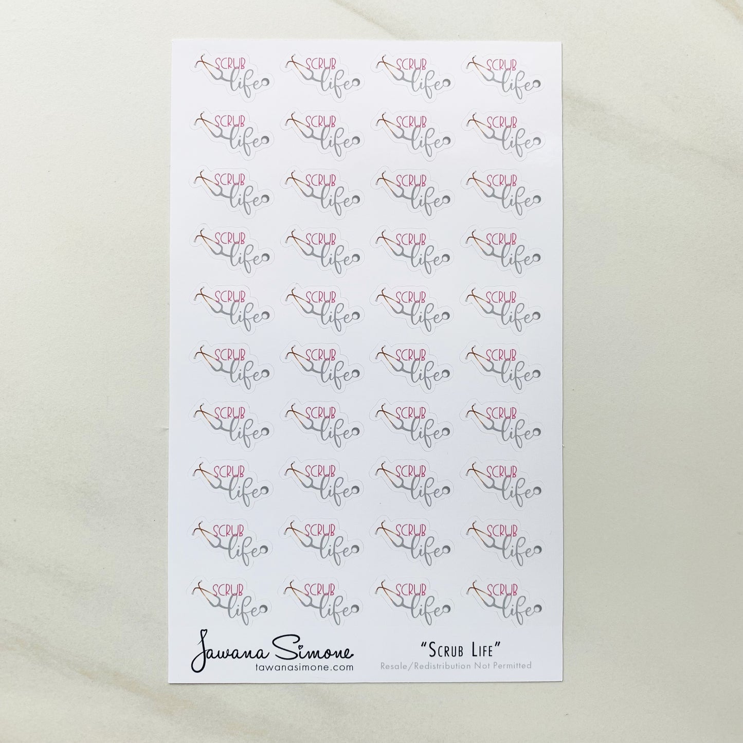 Scrub Life Planner Stickers