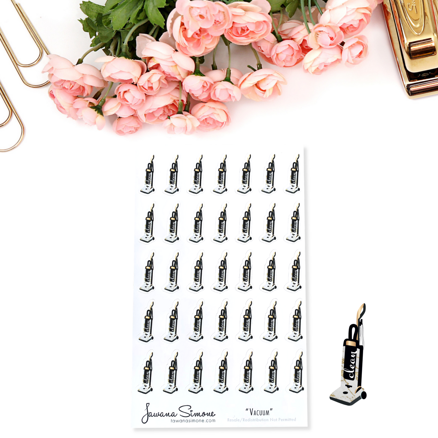Vacuum Planner Stickers