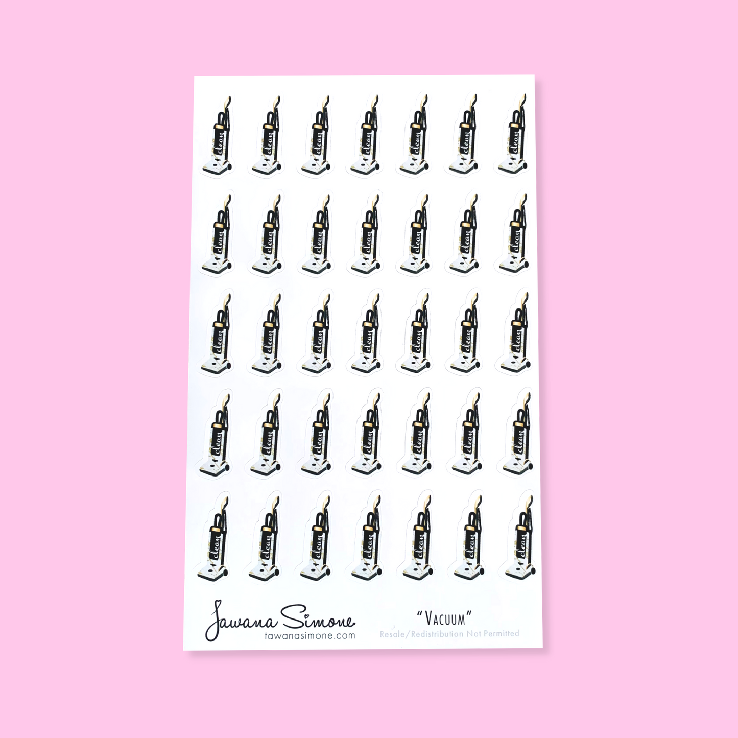 Vacuum Planner Stickers