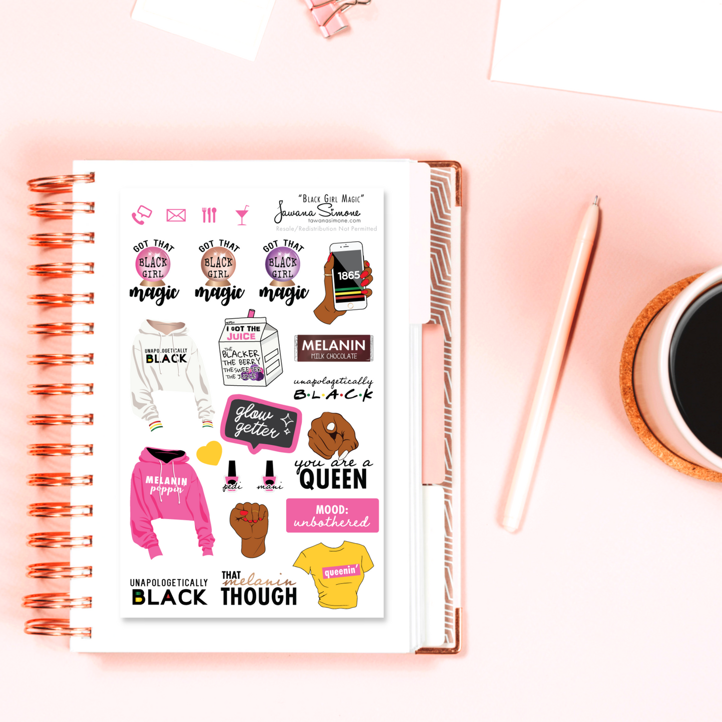 Black Girl Magic Planner Stickers