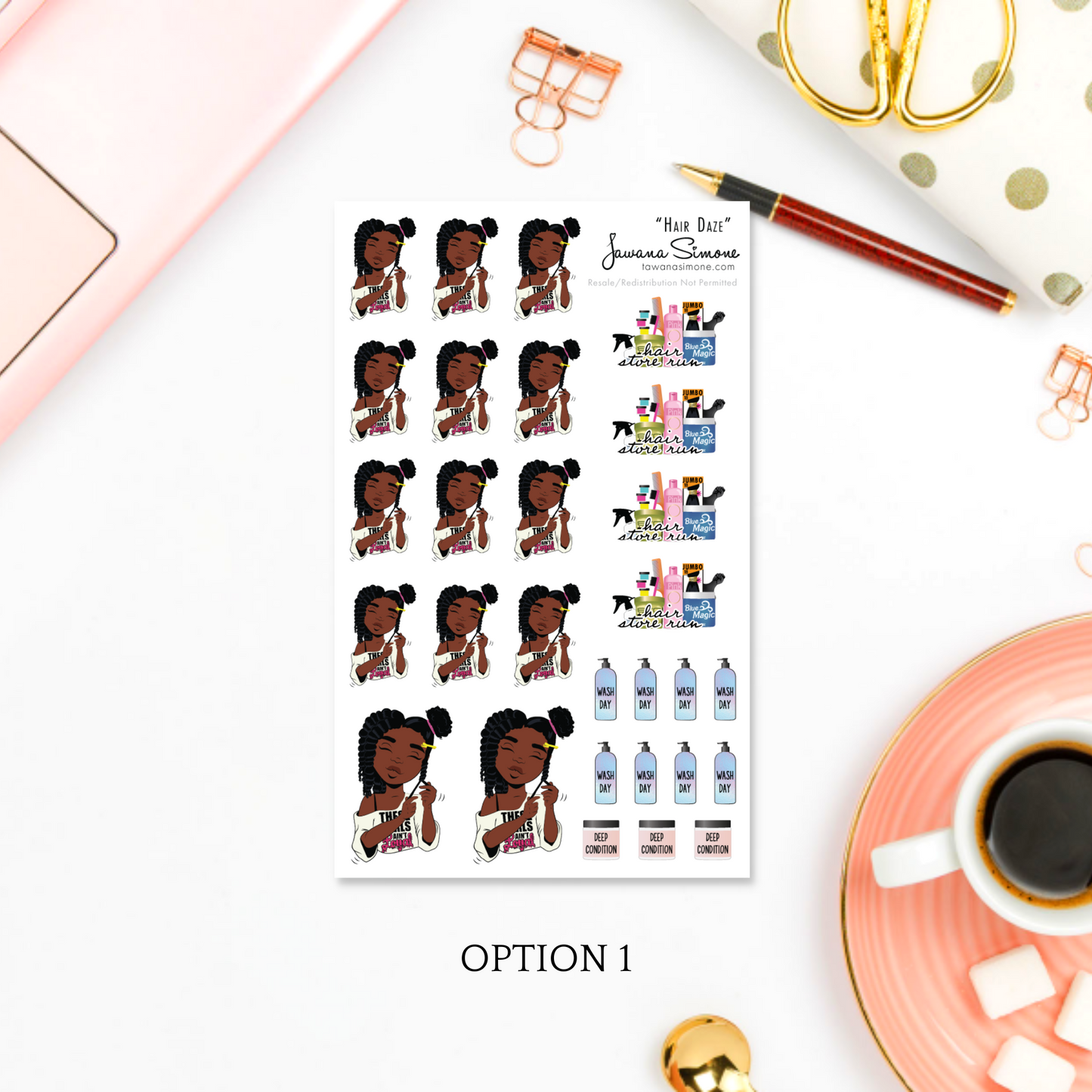 Hair Daze Planner Stickers